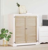 VidaXL Kastdeur 2 pcs Naturel 140.5 x 2.1 x 49.5 cm Massief grenenhout