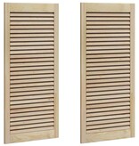 VidaXL Kastdeur 2 pcs Naturel 140.5 x 2.1 x 49.5 cm Massief grenenhout