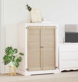 VidaXL Kastdeur 2 pcs Naturel 140.5 x 2.1 x 49.5 cm Massief grenenhout