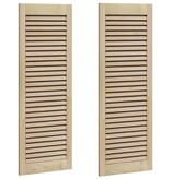 VidaXL Kastdeur 2 pcs Naturel 140.5 x 2.1 x 49.5 cm Massief grenenhout
