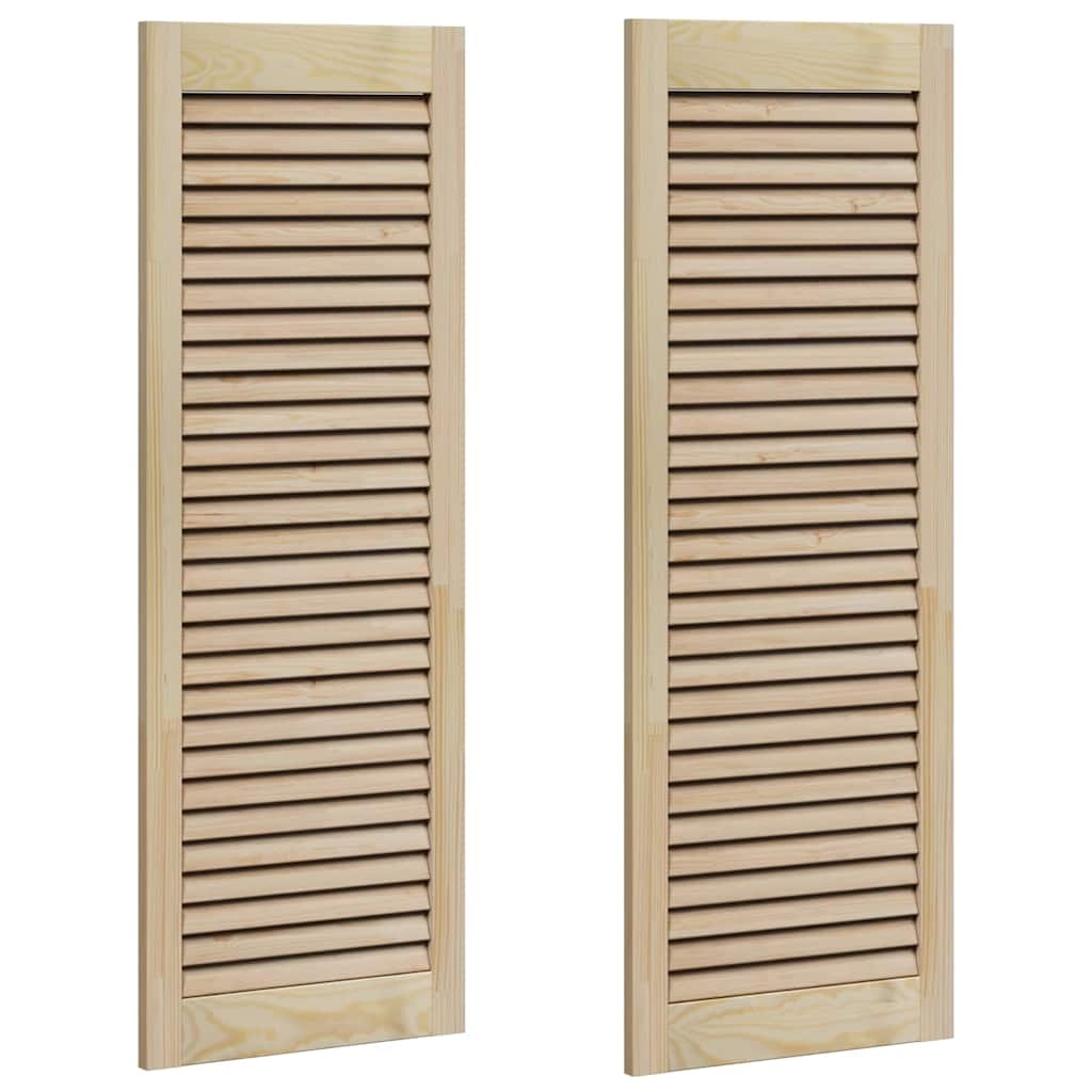 VidaXL Kastdeur 2 pcs Naturel 140.5 x 2.1 x 49.5 cm Massief grenenhout