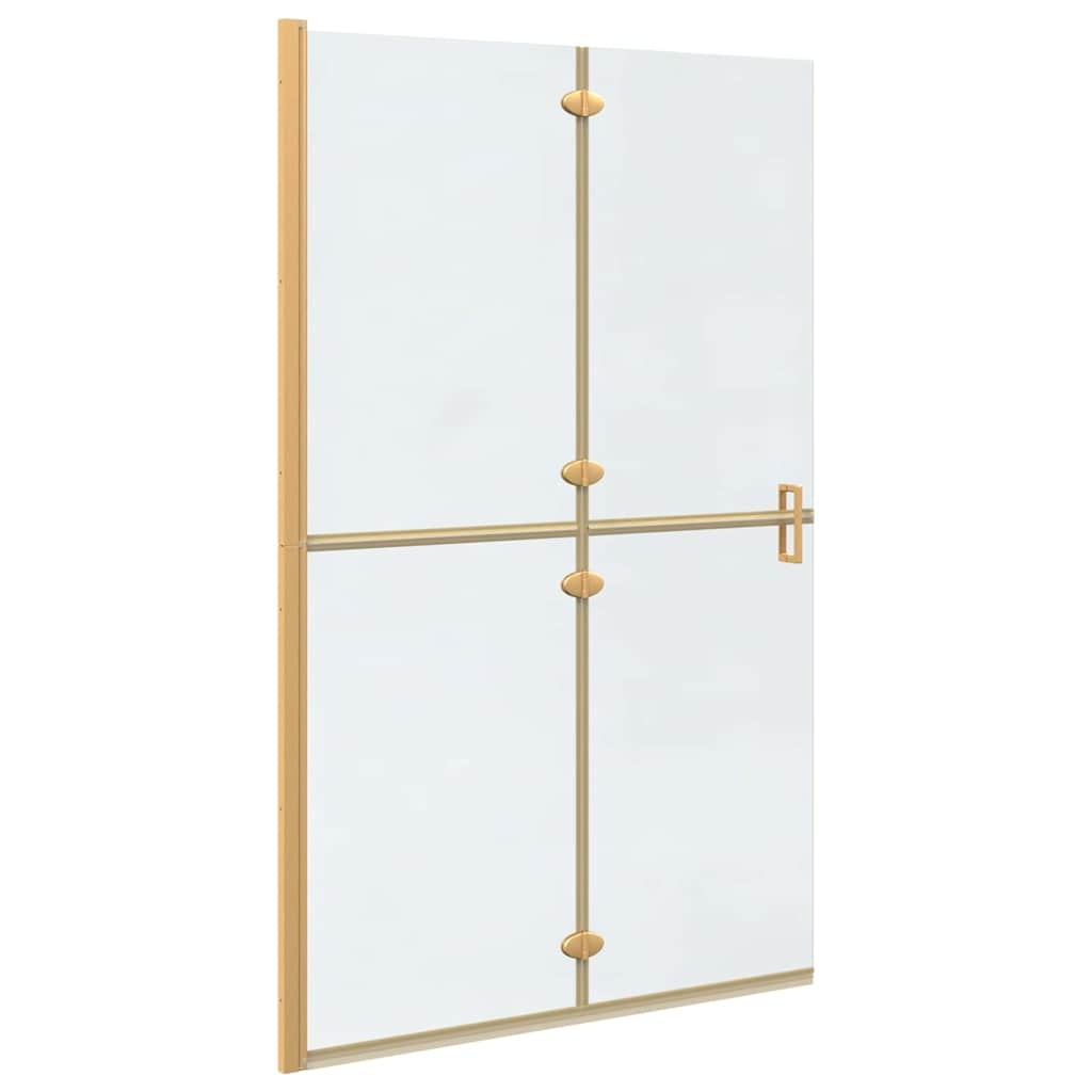 VidaXL Inloop douche wand Goud en transparant 120 x 190 cm Gehard glas