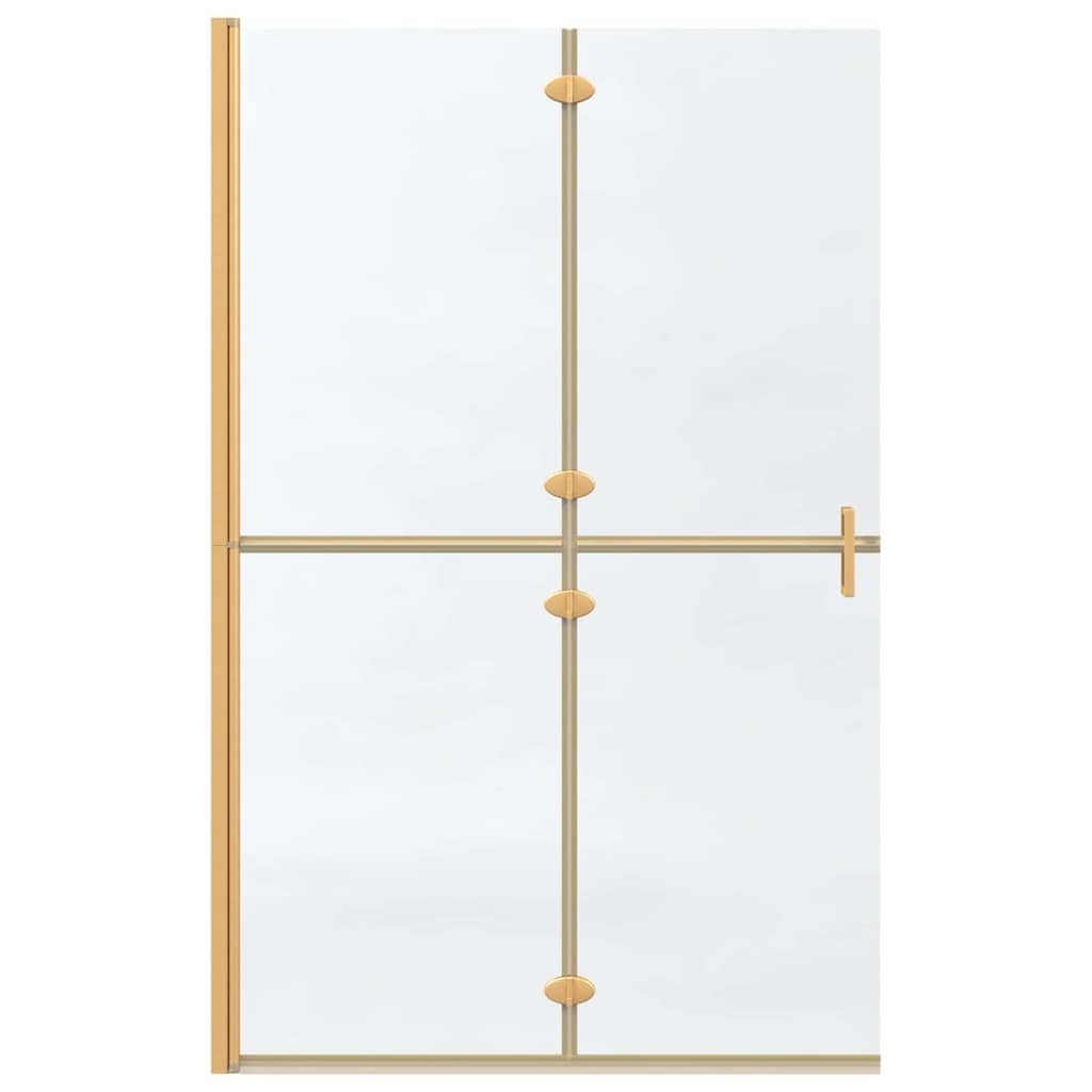 VidaXL Inloop douche wand Goud en transparant 120 x 190 cm Gehard glas