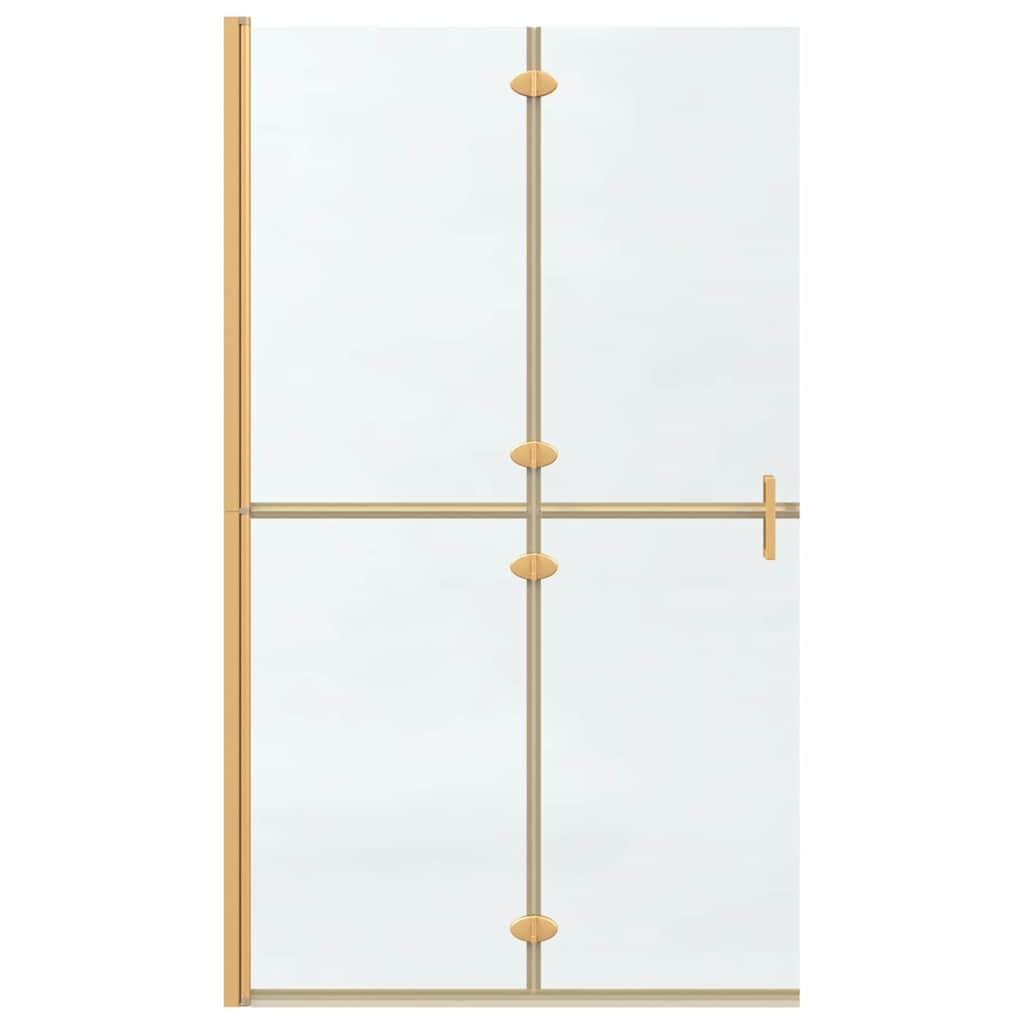 VidaXL Inloop douche wand Goud en transparant 110 x 190 cm Gehard glas