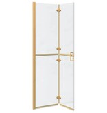 VidaXL Inloop douche wand Goud en transparant 100 x 190 cm Gehard glas