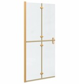 VidaXL Inloop douche wand Goud en transparant 90 x 190 cm Gehard glas
