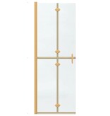 VidaXL Inloop douche wand Goud en transparant 70 x 190 cm Gehard glas