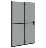 VidaXL Inloop douche wand Zwart en donkertransparant 120 x 190 cm