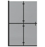 VidaXL Inloop douche wand Zwart en donkertransparant 120 x 190 cm
