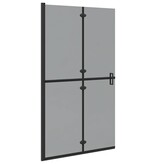 VidaXL Inloop douche wand Zwart en donkertransparant 110 x 190 cm