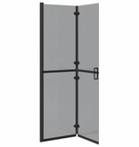 VidaXL Inloop douche wand Zwart en donkertransparant 110 x 190 cm
