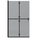 VidaXL Inloop douche wand Zwart en donkertransparant 110 x 190 cm