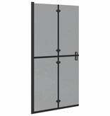 VidaXL Inloop douche wand Zwart en donkertransparant 100 x 190 cm