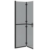 VidaXL Inloop douche wand Zwart en donkertransparant 100 x 190 cm