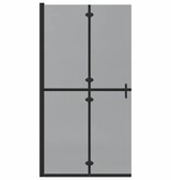 VidaXL Inloop douche wand Zwart en donkertransparant 100 x 190 cm