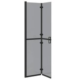 VidaXL Inloop douche wand Zwart en donkertransparant 90 x 190 cm