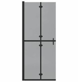 VidaXL Inloop douche wand Zwart en donkertransparant 80 x 190 cm