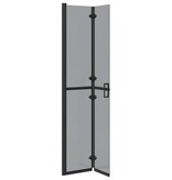 VidaXL Inloop douche wand Zwart en donkertransparant 70 x 190 cm