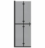 VidaXL Inloop douche wand Zwart en donkertransparant 70 x 190 cm
