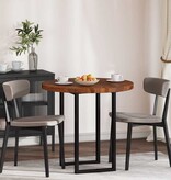 VidaXL Tafelblad Donkerbruin Ø 80 x 4 cm Massief eikenhout