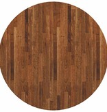 VidaXL Tafelblad Donkerbruin Ø 80 x 4 cm Massief eikenhout