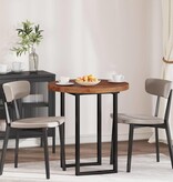 VidaXL Tafelblad Anders Donkerbruin Ø 70 x 4 cm Massief eikenhout