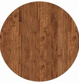 VidaXL Tafelblad Anders Donkerbruin Ø 70 x 4 cm Massief eikenhout
