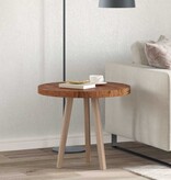 VidaXL Tafelblad Anders Donkerbruin Ø 60 x 4 cm Massief eikenhout