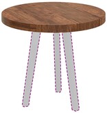 VidaXL Tafelblad Anders Donkerbruin Ø 60 x 4 cm Massief eikenhout