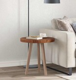 VidaXL Tafelblad Anders Donkerbruin Ø 50 x 4 cm Massief eikenhout