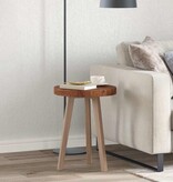 VidaXL Tafelblad Donkerbruin Ø 40 x 4 cm Massief eikenhout