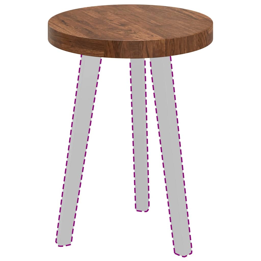 VidaXL Tafelblad Donkerbruin Ø 40 x 4 cm Massief eikenhout