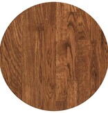 VidaXL Tafelblad Donkerbruin Ø 30 x 4 cm Massief eikenhout