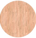 VidaXL Tafelblad Anders Lichtbruin Ø 90 x 4 cm Massief eikenhout