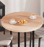 VidaXL Tafelblad Anders Lichtbruin Ø 90 x 4 cm Massief eikenhout