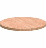 VidaXL Tafelblad Anders Lichtbruin Ø 90 x 4 cm Massief eikenhout