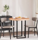 VidaXL Tafelblad Anders Lichtbruin Ø 80 x 4 cm Massief eikenhout