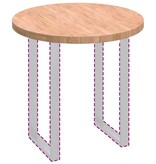 VidaXL Tafelblad Anders Lichtbruin Ø 80 x 4 cm Massief eikenhout