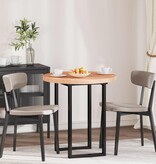 VidaXL Tafelblad Anders Lichtbruin Ø 70 x 4 cm Massief eikenhout