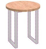 VidaXL Tafelblad Anders Lichtbruin Ø 70 x 4 cm Massief eikenhout