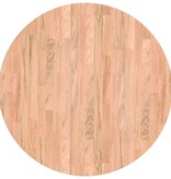 VidaXL Tafelblad Lichtbruin Ø 60 x 4 cm Massief eikenhout