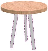 VidaXL Tafelblad Lichtbruin Ø 60 x 4 cm Massief eikenhout