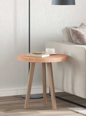 VidaXL Tafelblad Anders Lichtbruin Ø 50 x 4 cm Massief eikenhout