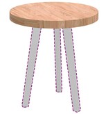 VidaXL Tafelblad Anders Lichtbruin Ø 50 x 4 cm Massief eikenhout