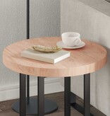 VidaXL Tafelblad Anders Lichtbruin Ø 50 x 4 cm Massief eikenhout