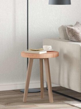 VidaXL Tafelblad Anders Lichtbruin Ø 40 x 4 cm Massief eikenhout