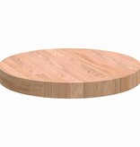 VidaXL Tafelblad Anders Lichtbruin Ø 40 x 4 cm Massief eikenhout