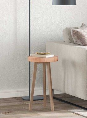 VidaXL Tafelblad Anders Lichtbruin Ø 30 x 4 cm Massief eikenhout