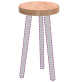 VidaXL Tafelblad Anders Lichtbruin Ø 30 x 4 cm Massief eikenhout