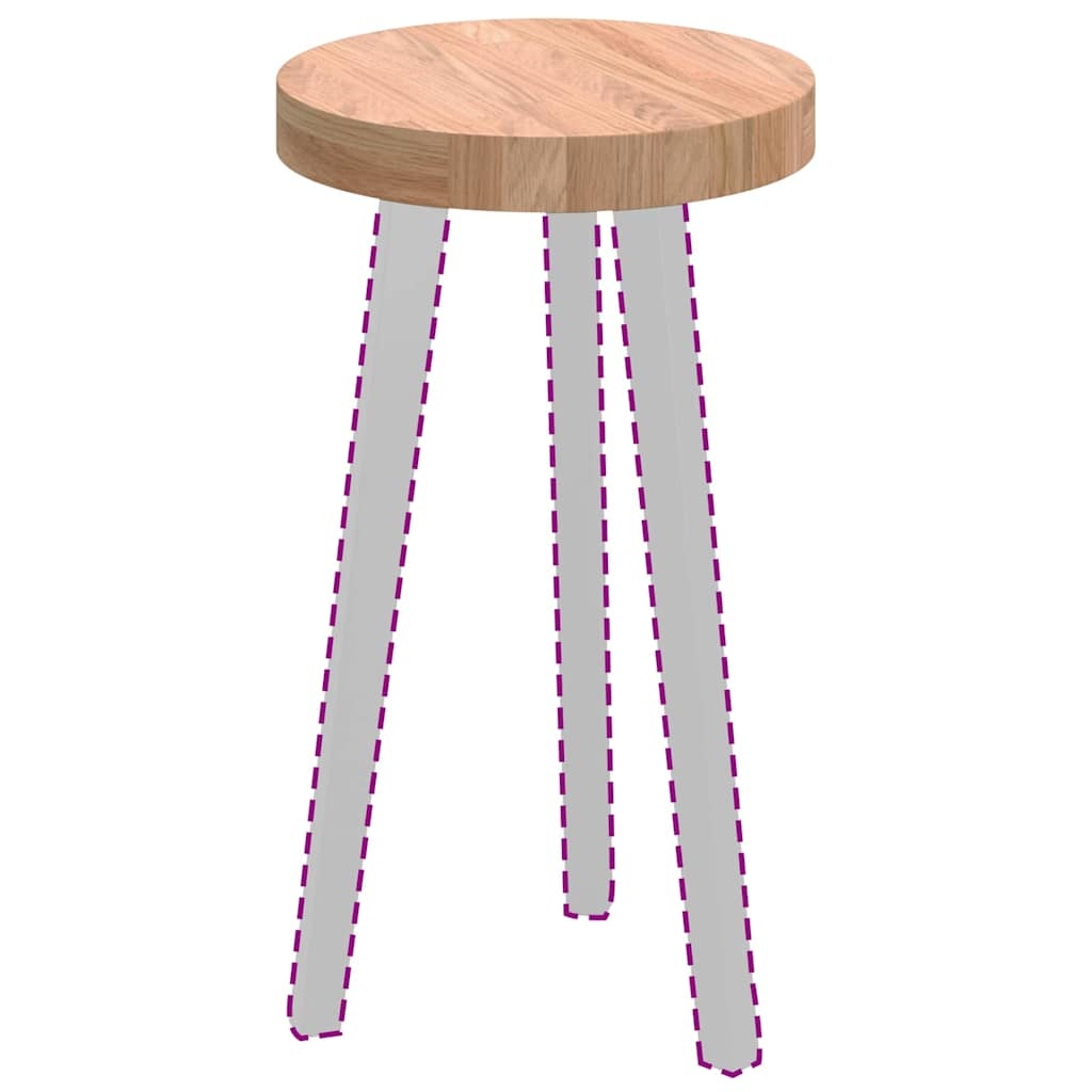 VidaXL Tafelblad Anders Lichtbruin Ø 30 x 4 cm Massief eikenhout